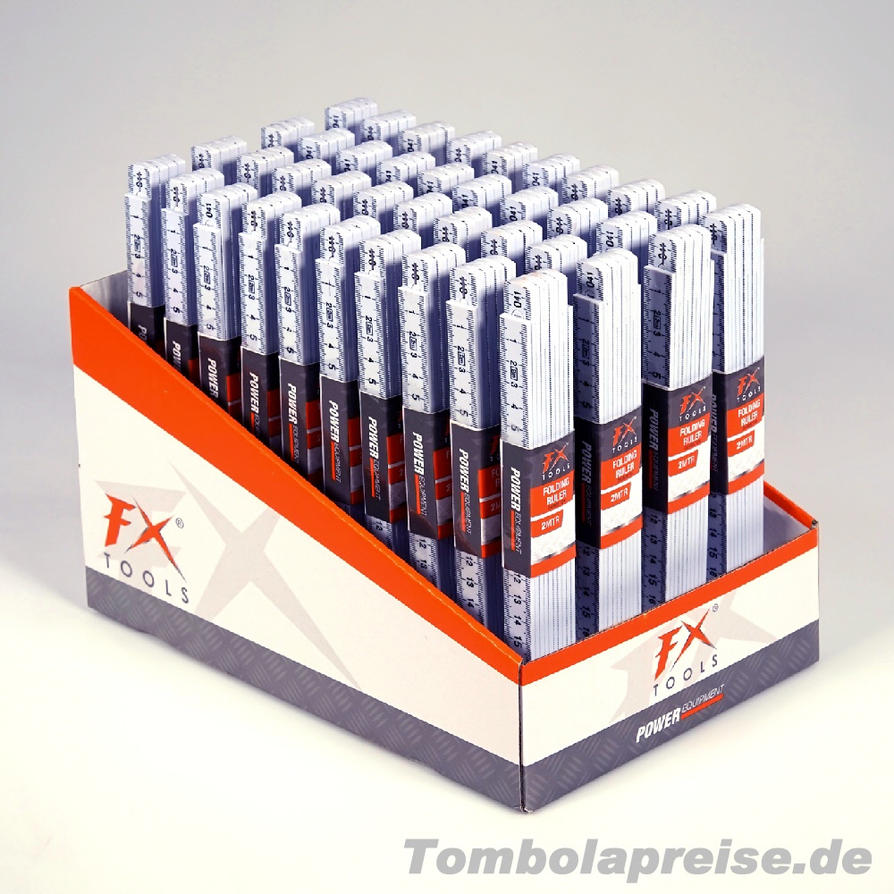 Tombolapreis Meterstäbe im Display
