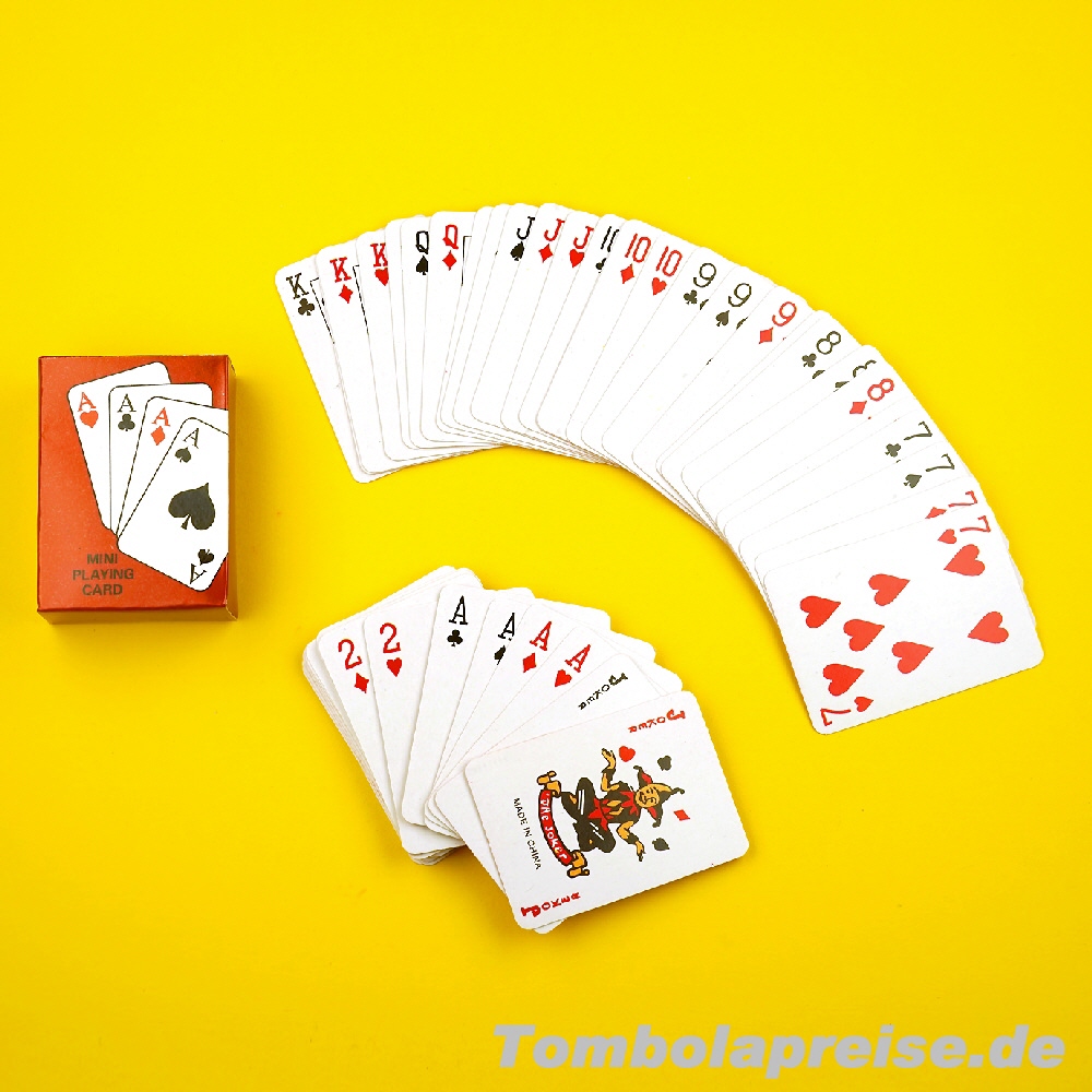 Tombolapreis Mini-Spielkarten Rommé