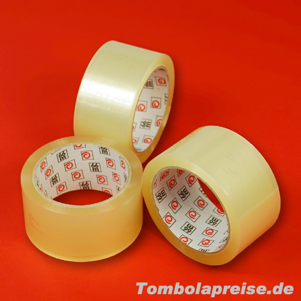 Tombolapreis Paketklebeband transparent
