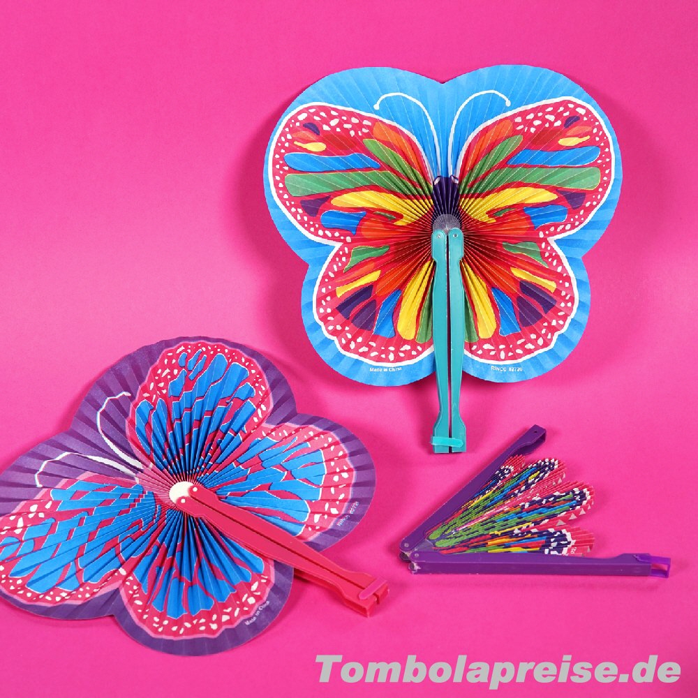 Tombolapreis Papier-Fächer Schmetterling