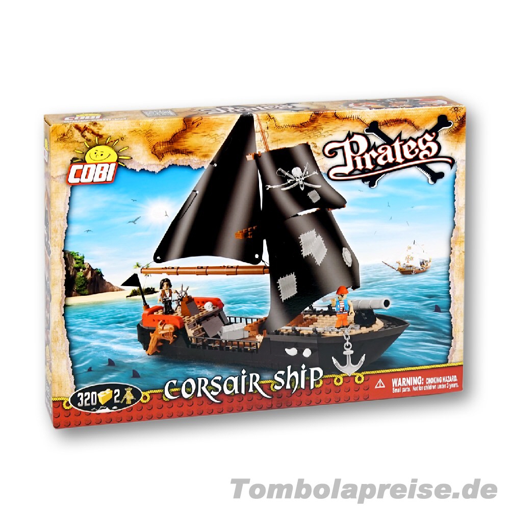 Tombolapreis Piratenschiff Klemmbausteinkasten