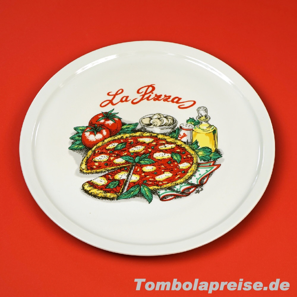 Tombolapreis Pizzateller mit Dekor