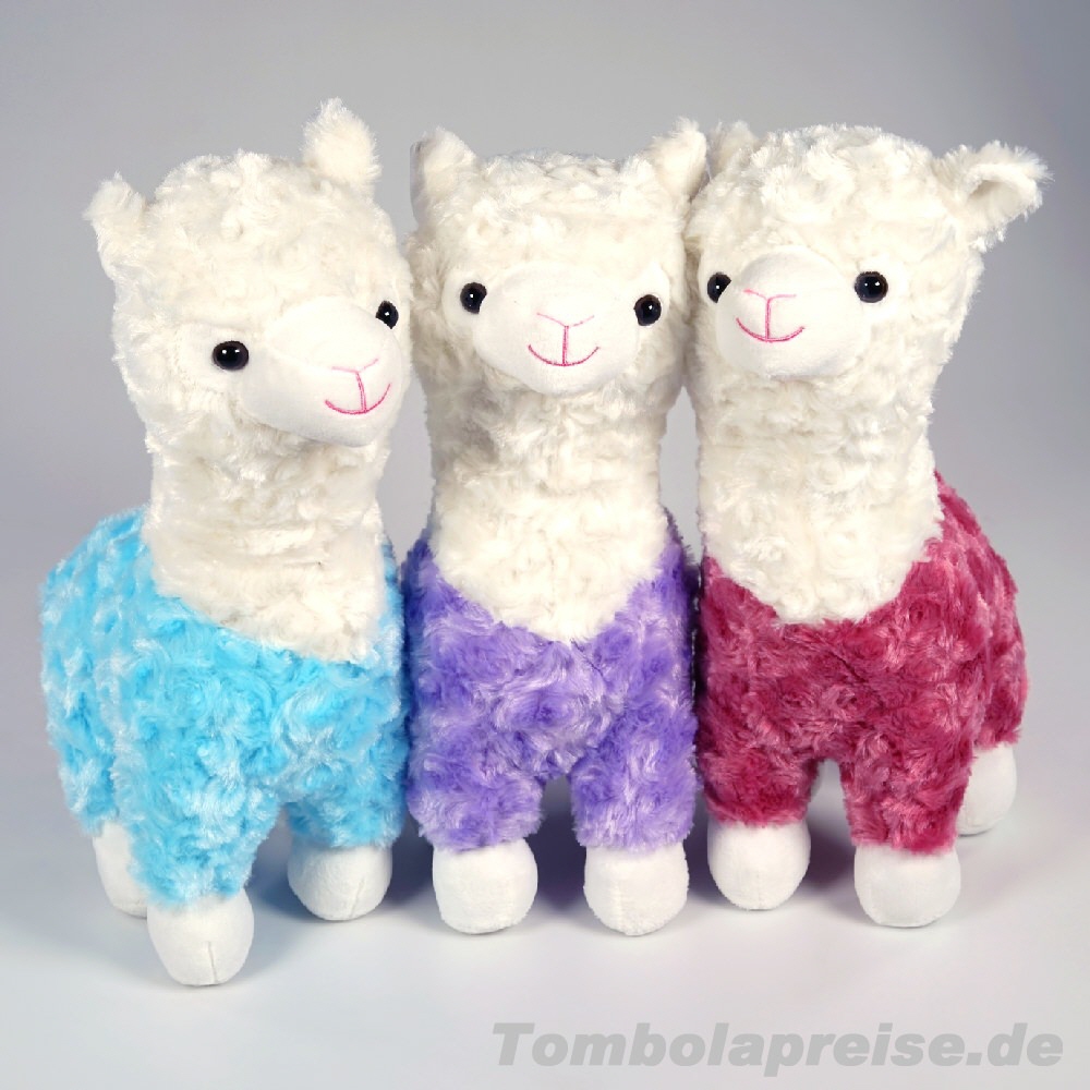 Tombolapreis Plüsch-Lamas gross