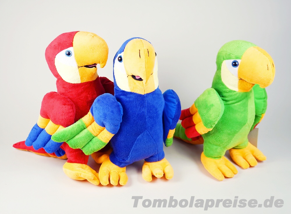 Tombolapreis Plüsch-Papageien
