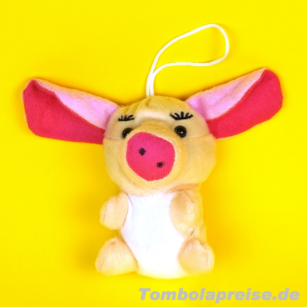 Tombolapreis Plüsch-Schwein mit langen Ohren