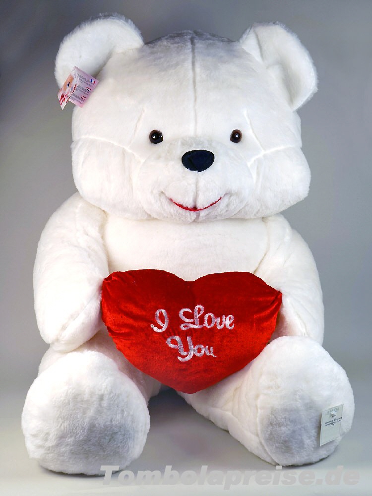 Tombolapreis Plüsch-Teddy I love You 120 cm