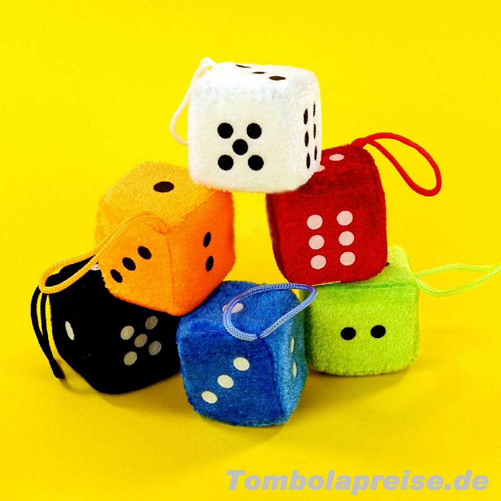 Tombolapreis Plüsch-Würfel 5 cm
