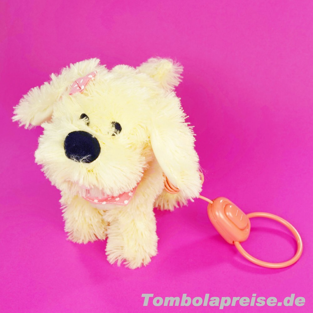 Tombolapreis Plüsch-Hund mit Batteriebetrieb