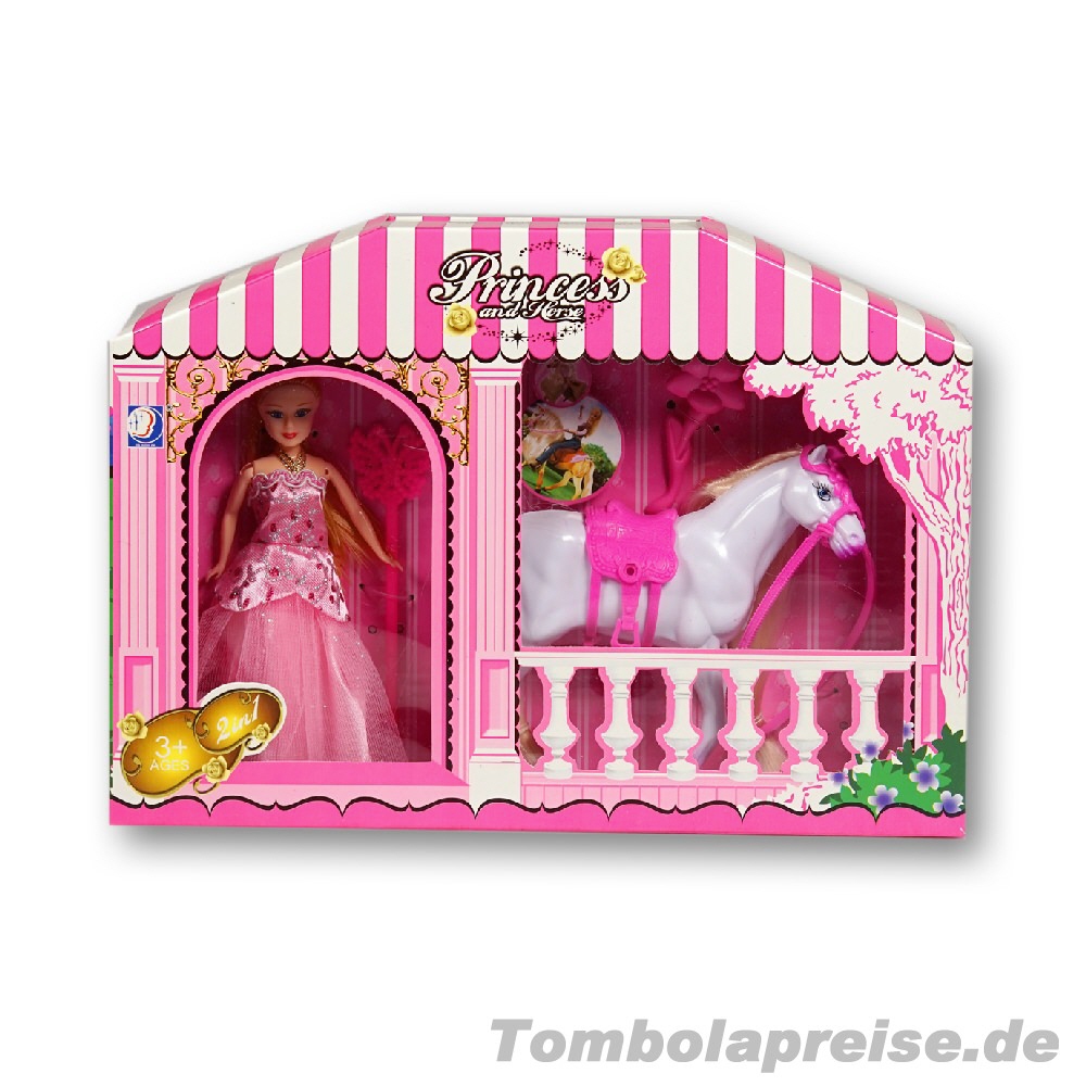 Tombolapreis Puppe mit Pferdestall