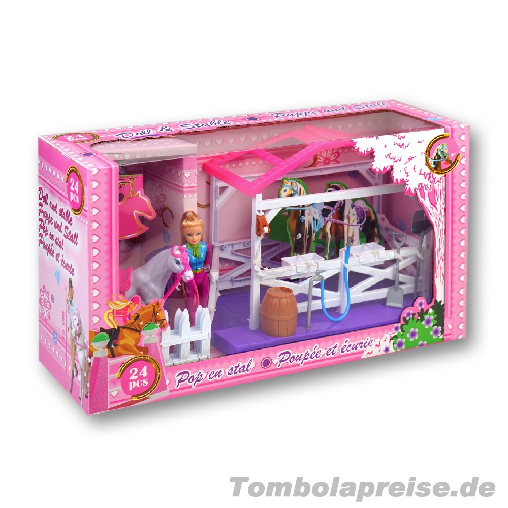 Tombolapreis Puppen-Pferdestall
