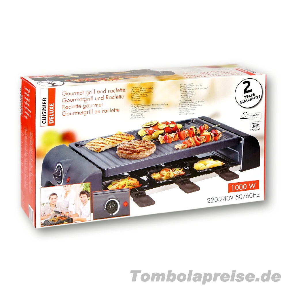 Tombolapreis Raclette 1000W