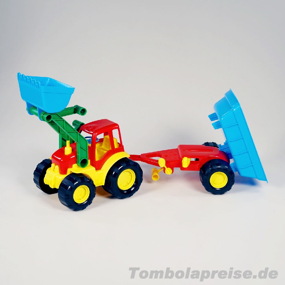 Tombolapreis Spielzeug-Radlader mit Anhänger