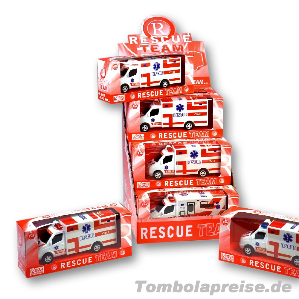 Tombolapreis Spielzeug-Rettungswagen