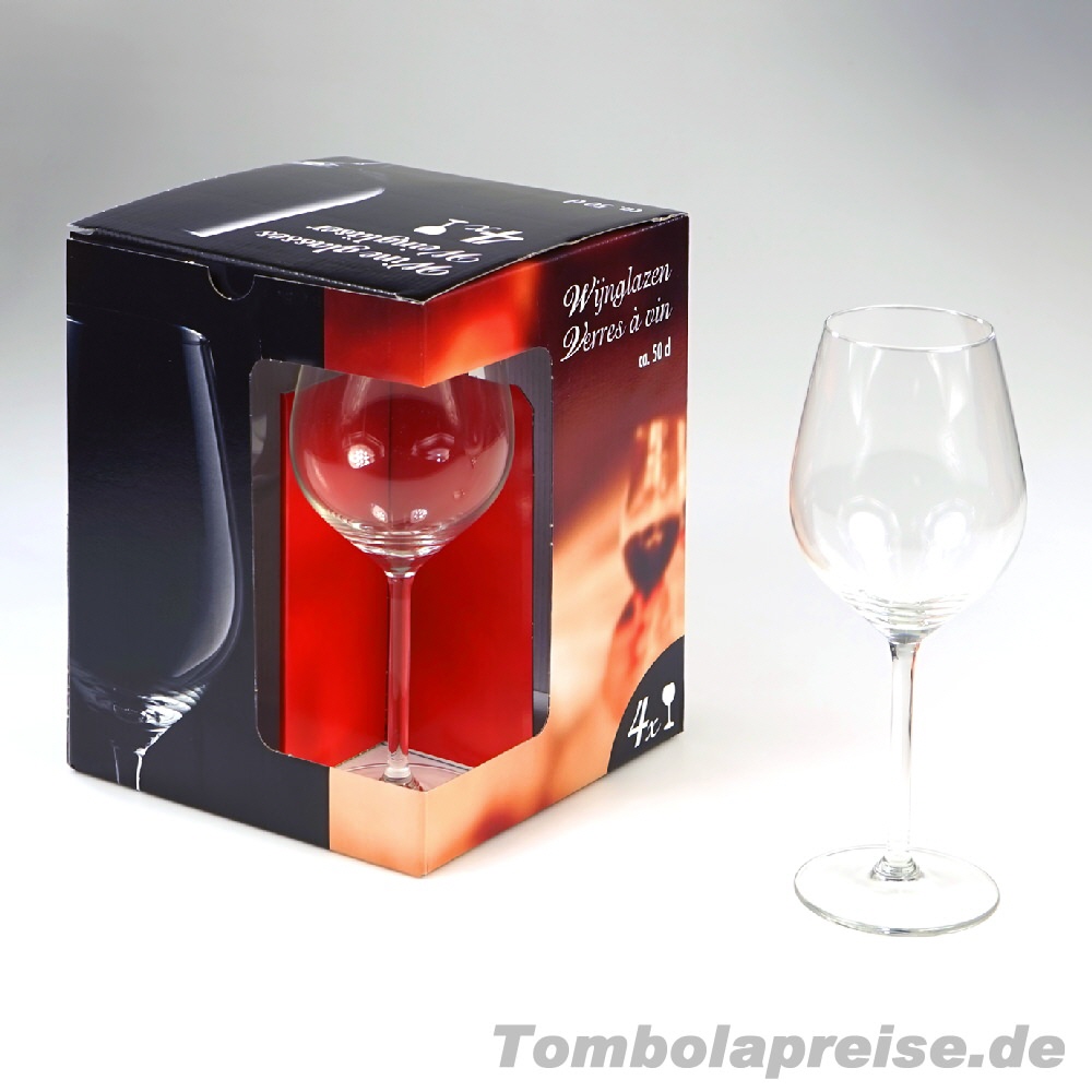 Tombolapreis Rotweingläser 4er-Set