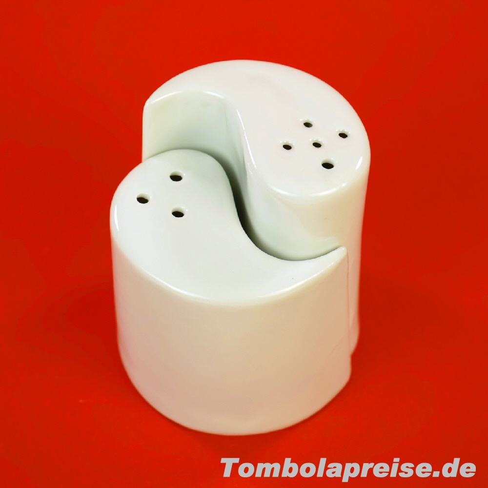 Tombolapreis Salz-Pfeffer-Streuer weiß