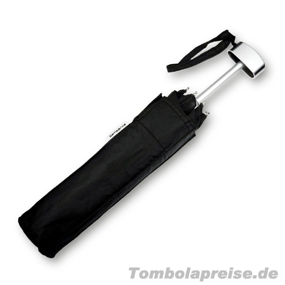 Tombolapreis Samsonite schwarzer Minischirm