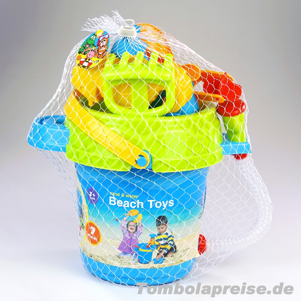 Tombolapreis Sandspielzeug im Eimer