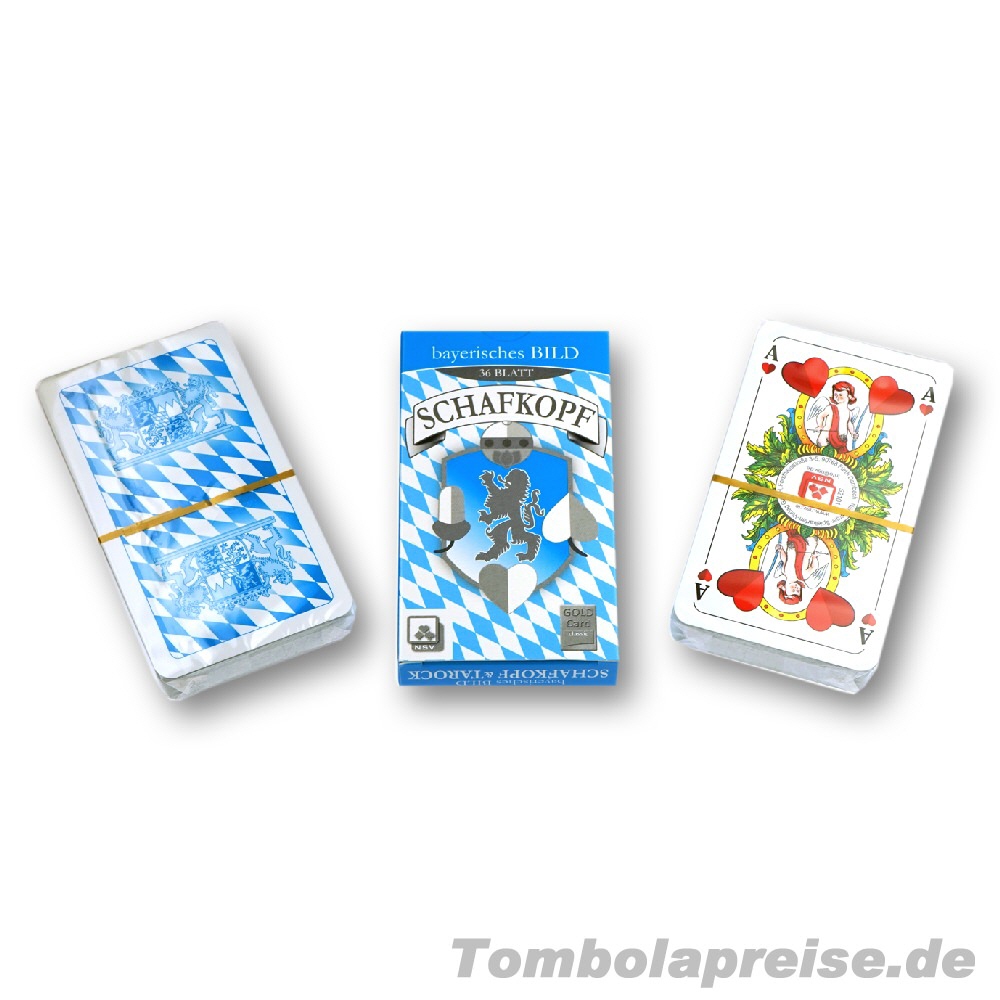 Tombolapreis Schafkopfkarten bayerisches Blatt