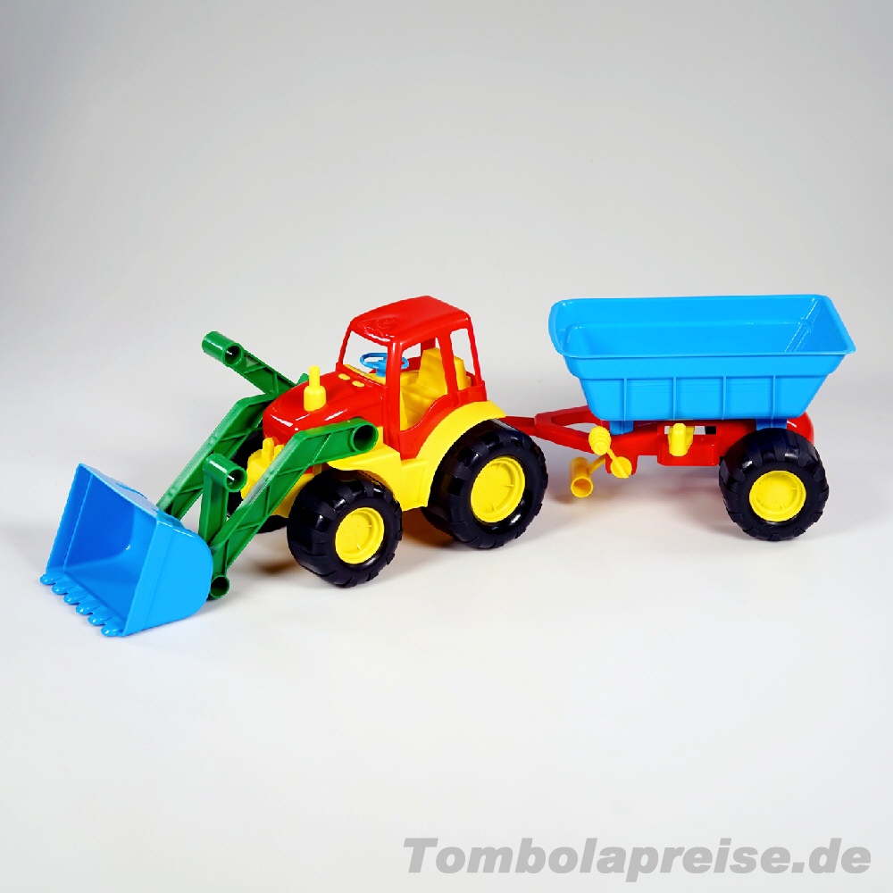 Tombolapreis Spielzeug-Schaufellader mit Anhänger