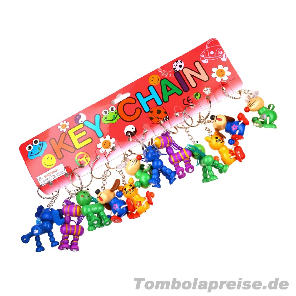 Tombolapreis Schlüsselanhänger Holztiere