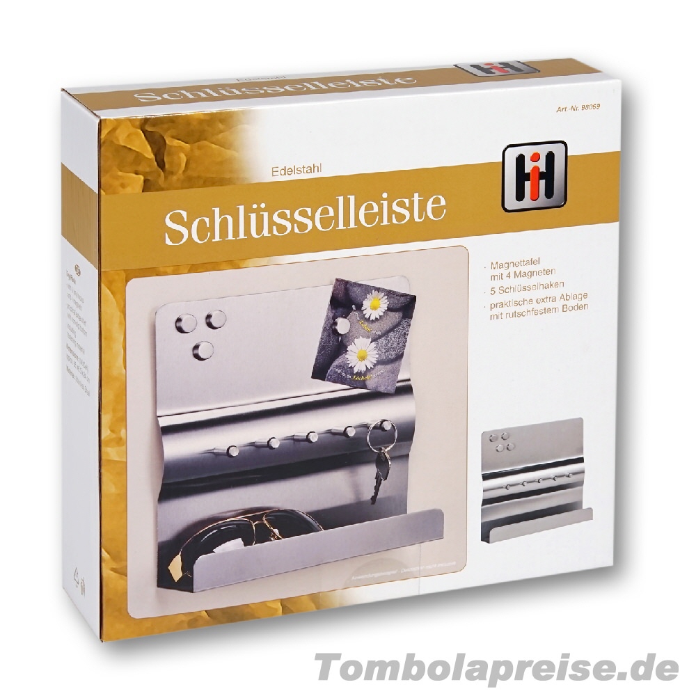 Tombolapreis Schlüsselbrett Edelstahl