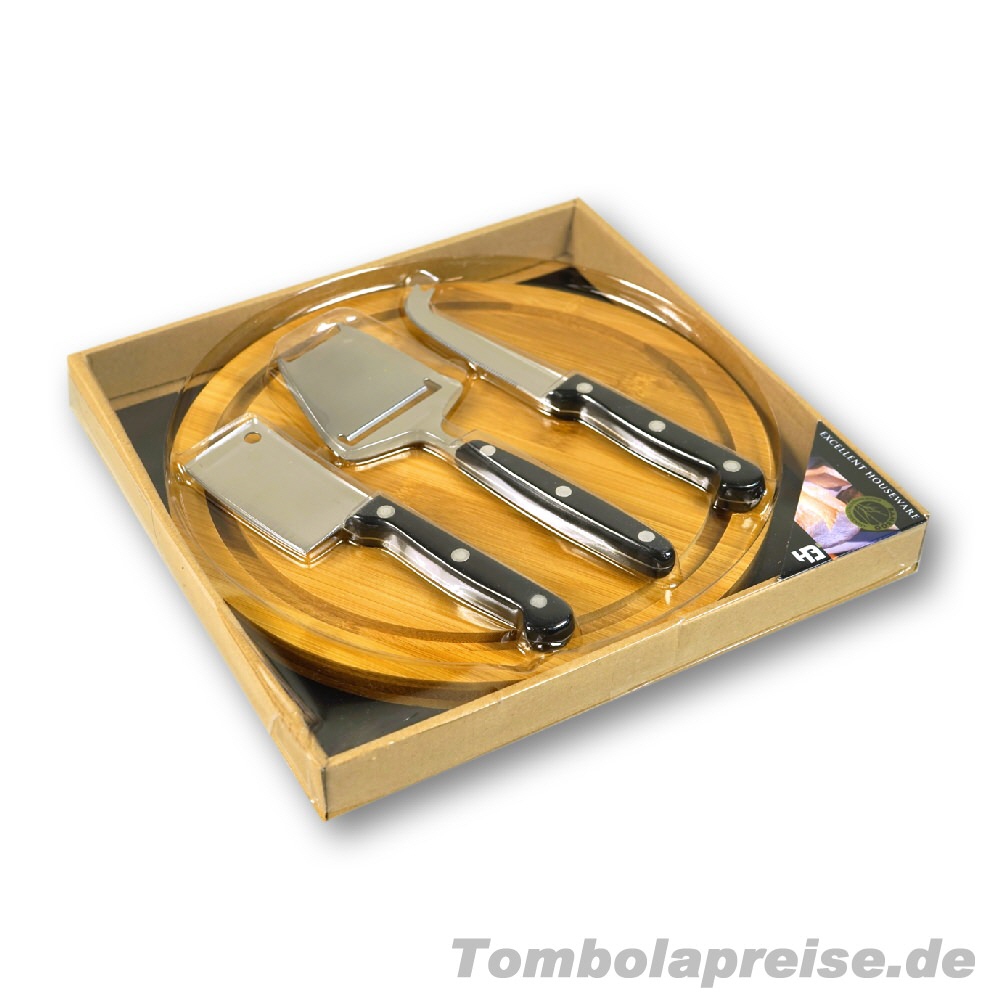 Tombolapreis Schneidbrett mit Käsemessern