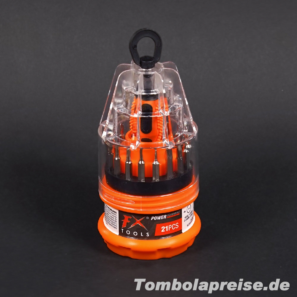 Tombolapreis Schraubendreher-Bitset 21teilig