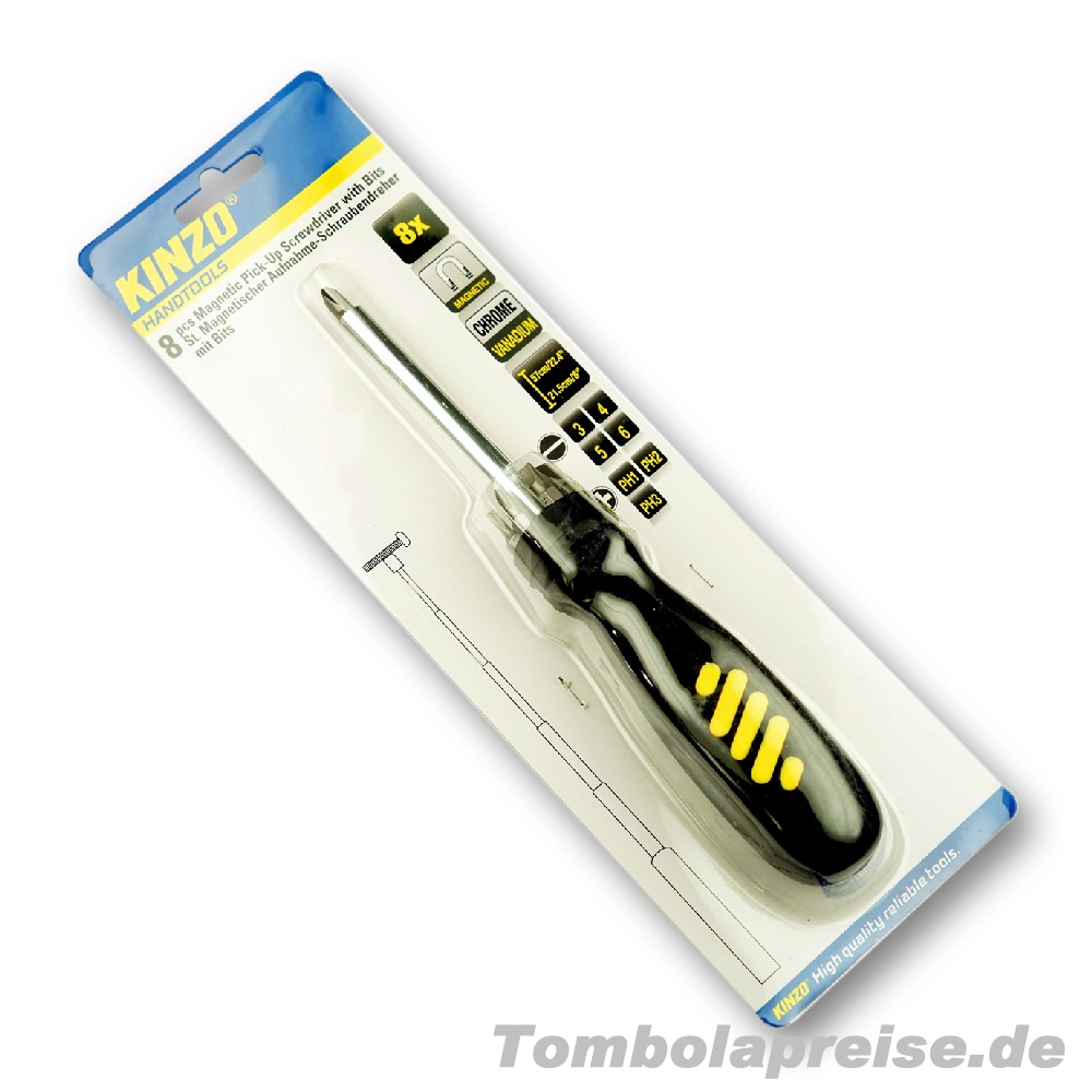 Tombolapreis Schraubendreher mit 8 Bits