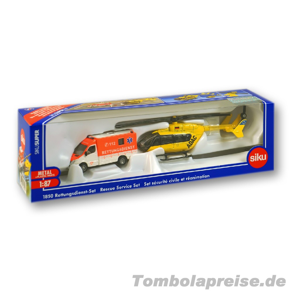 Tombolapreis Spielzeug-Rettungsfahrzeuge mit Heli