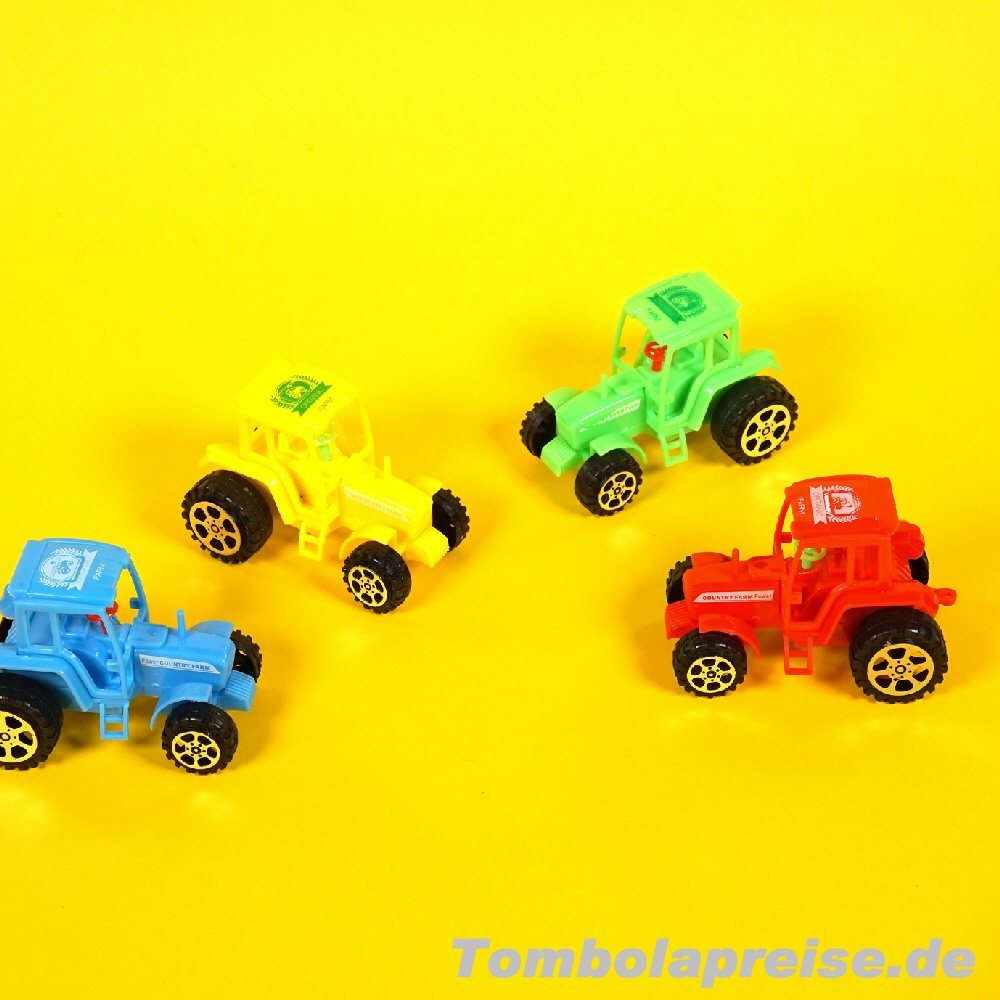 Tombolapreis Bunte Spielzeug-Traktoren