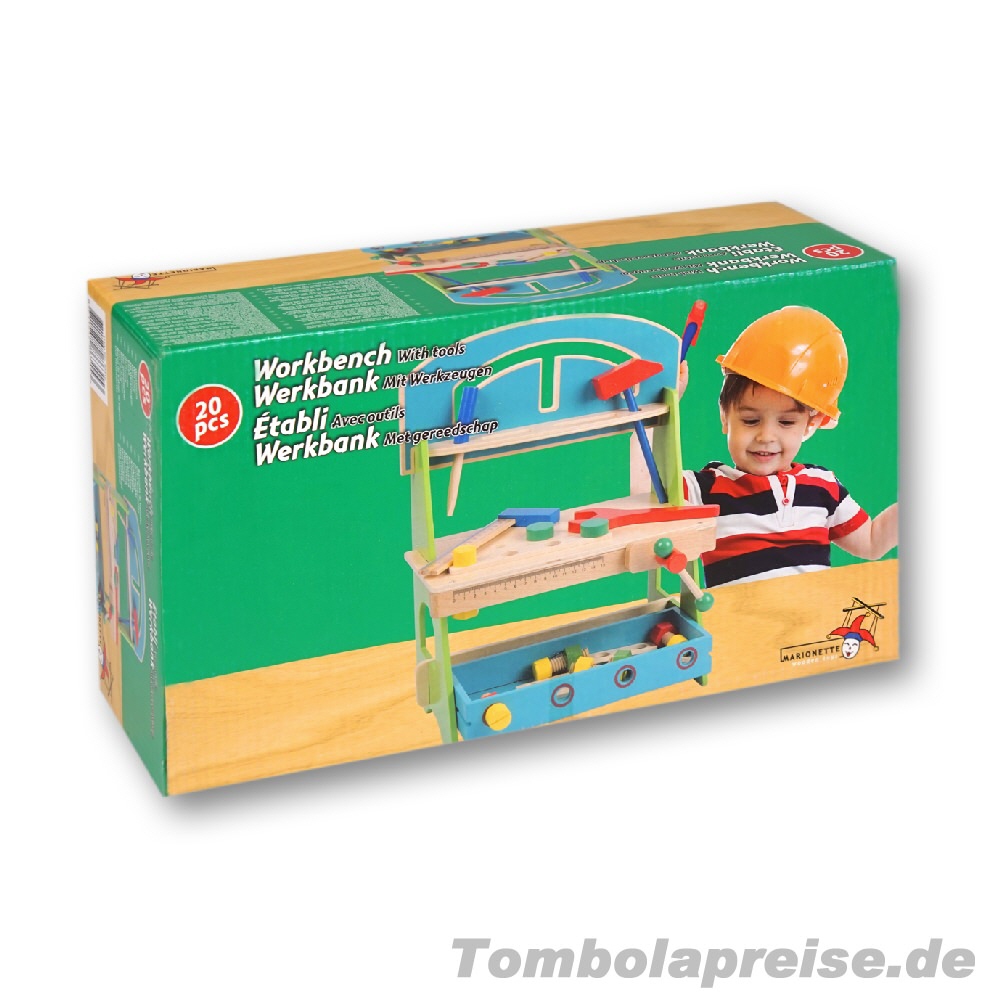 Tombolapreis Spielzeug-Werkbank aus Holz