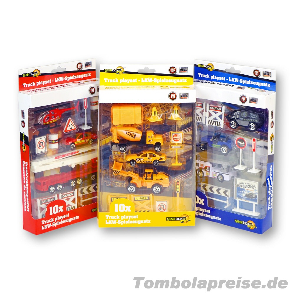 Tombolapreis Spielzeugsatz LKWs 10teilig