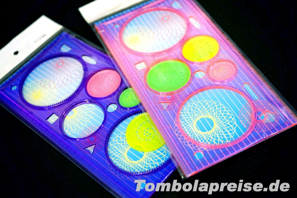 Tombolapreis Spiral-Zeichenschablonen