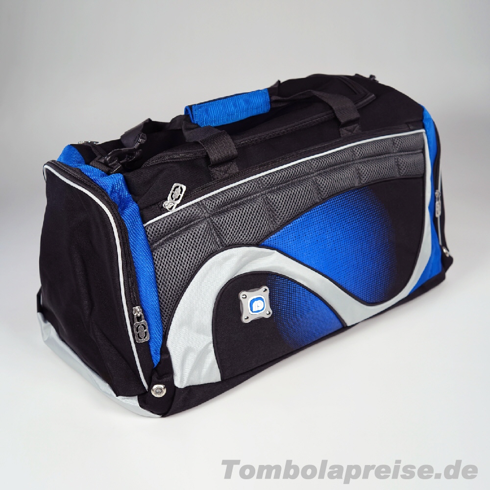 Tombolapreis Sporttasche blau-grau