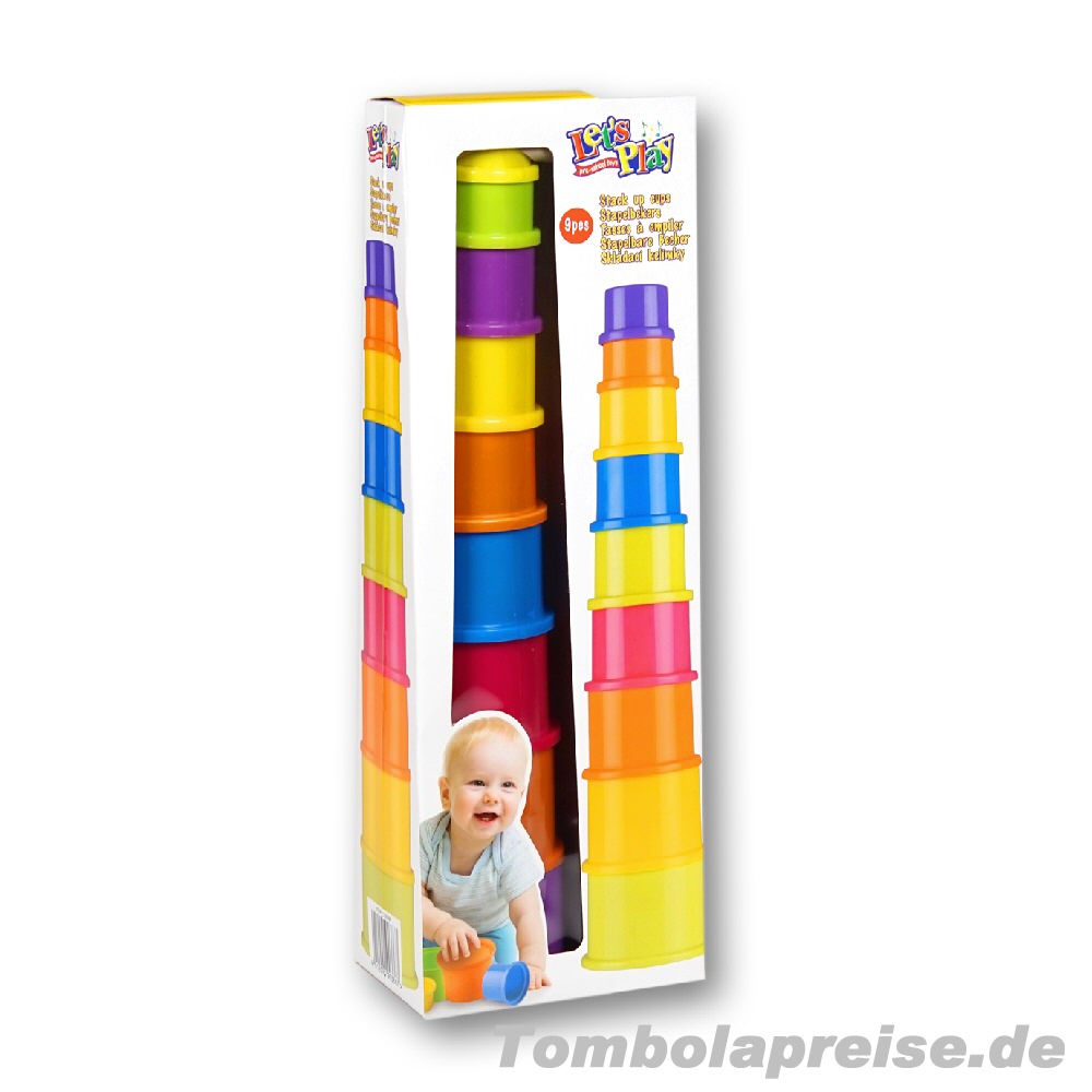 Tombolapreis Spielebecher-Stapelturm