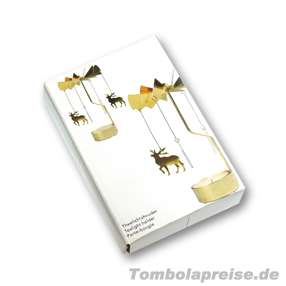 Tombolapreis Messing-Teelicht-Karussell