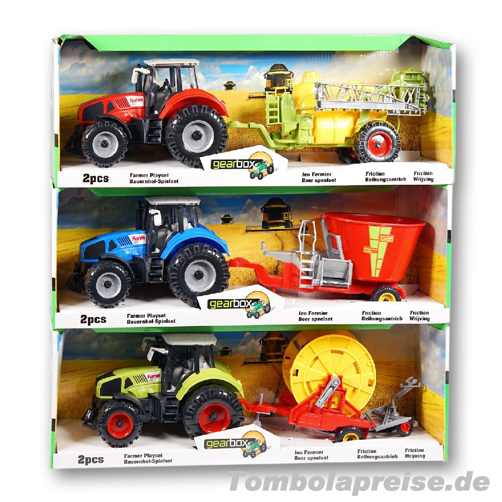 Tombolapreis Spielzeug-Traktor mit Anhänger