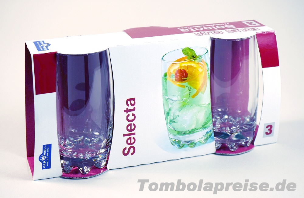 Tombolapreis Trinkgläser 3er-Set