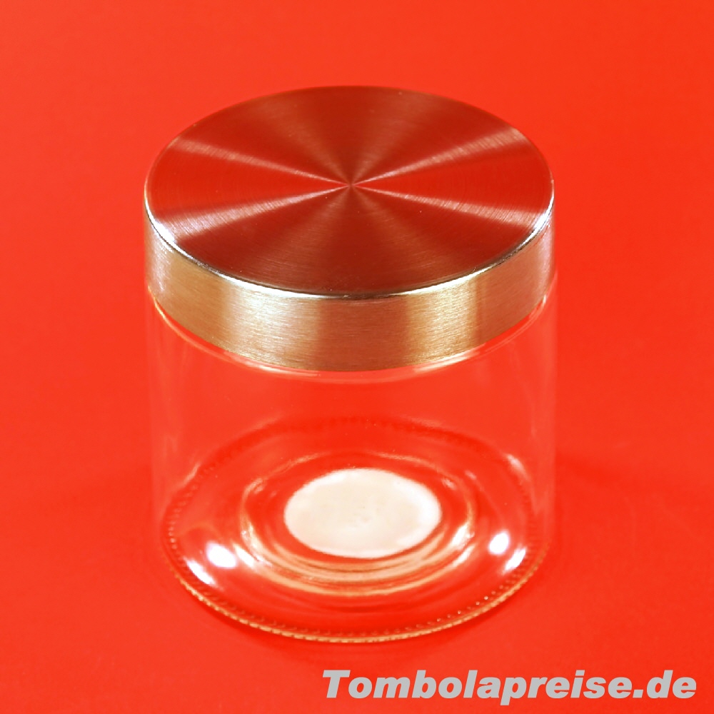 Tombolapreis Vorratsglas mit Edelstahldeckel
