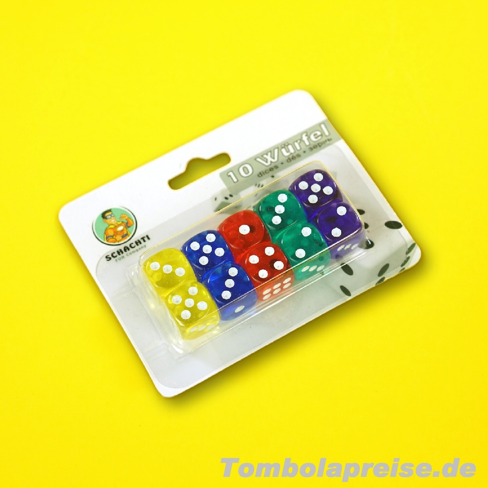 Tombolapreis Würfelset bunt